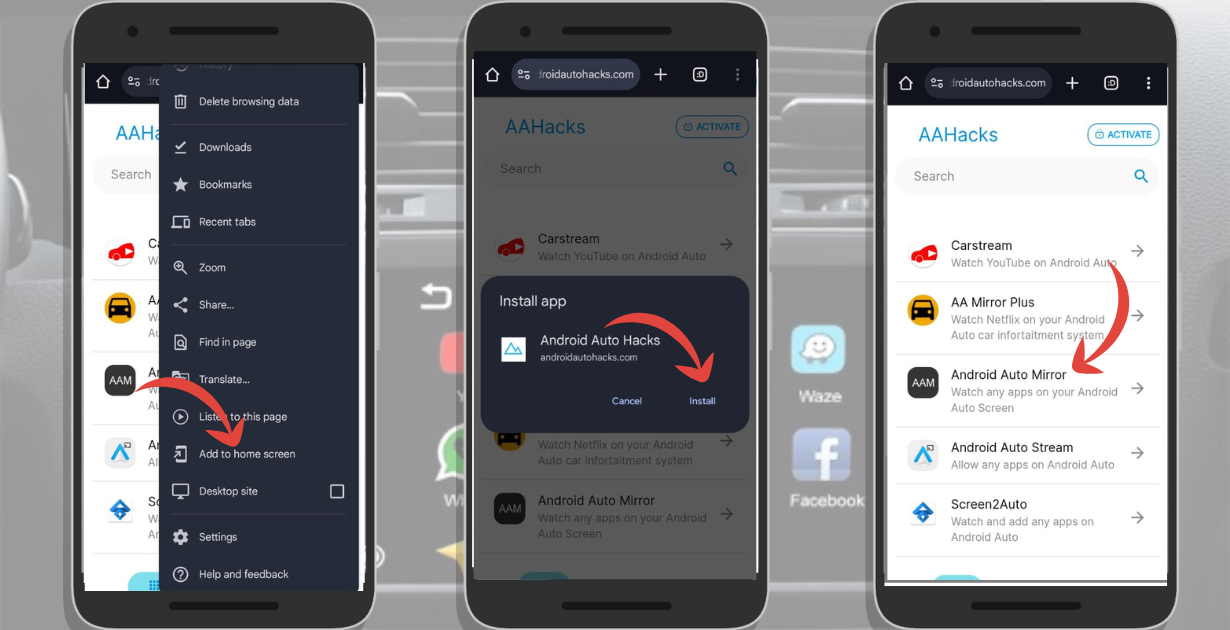 Screenshot of AA Mirror APK install