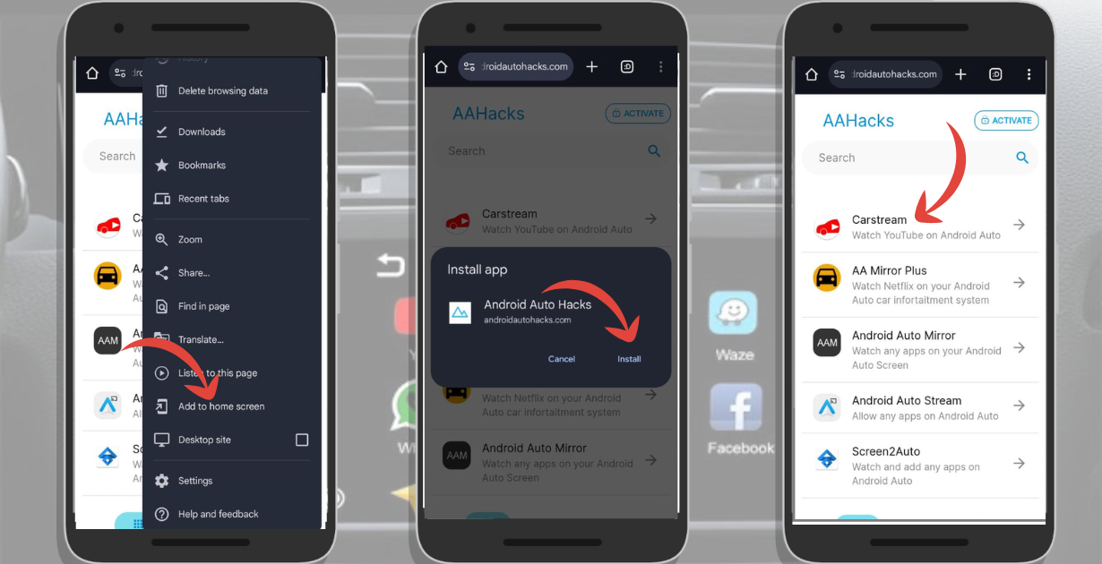 Screenshot of CarStream APK install