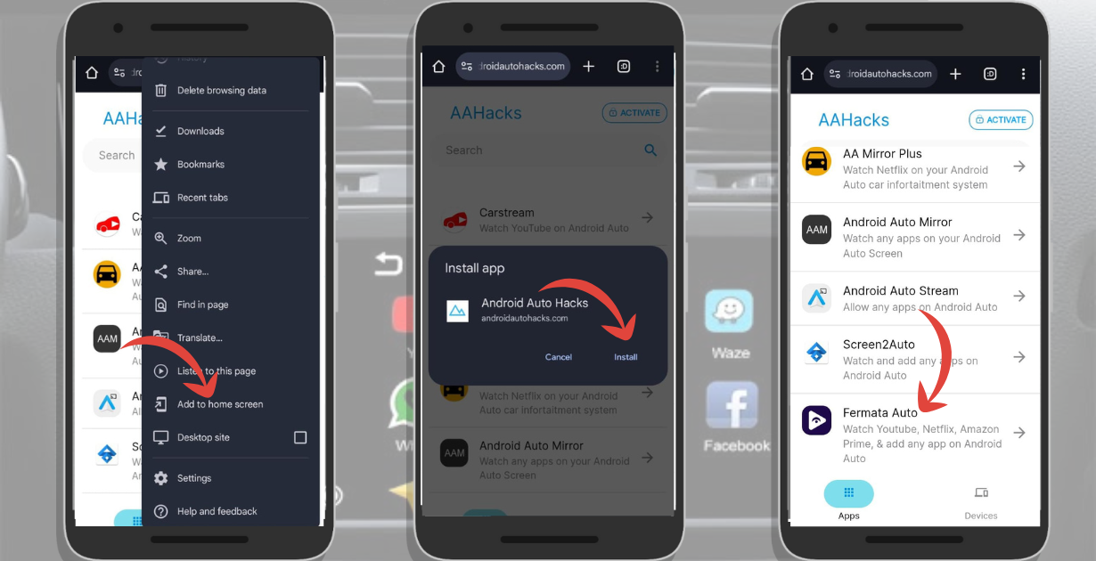 Screenshot of Fermata Auto APK install