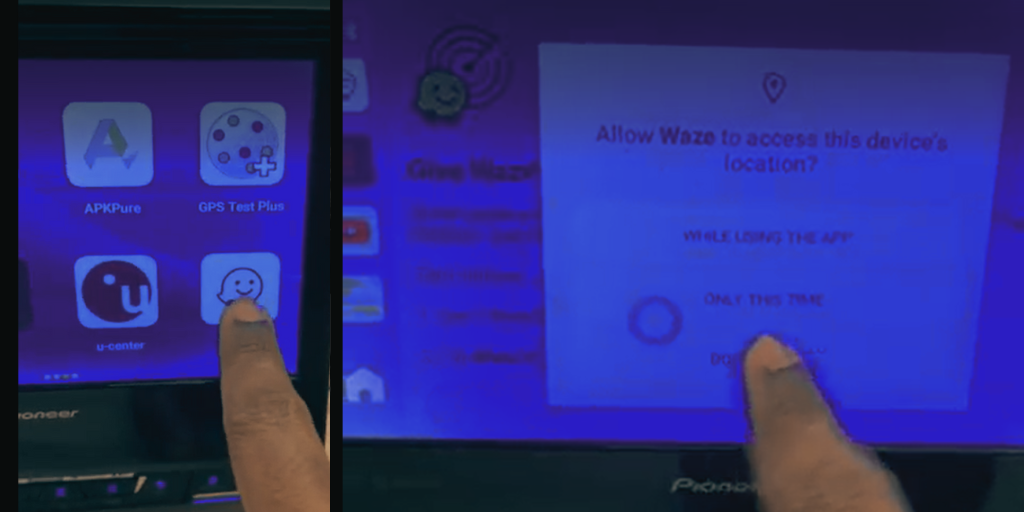 Waze GPS App in Car